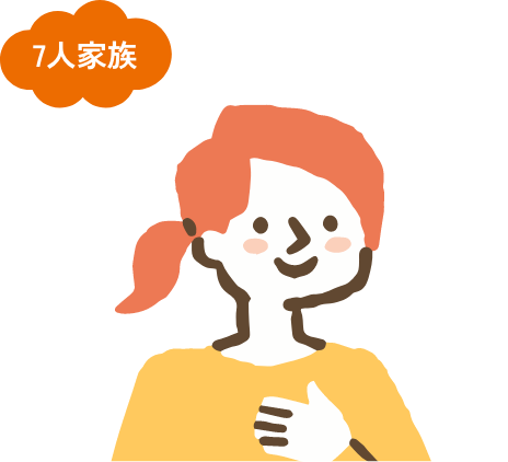 7人家族 40代／家族が多い世帯／Tさん