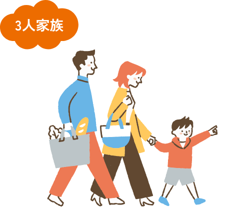3人家族 40代／子育て世帯／Tさん